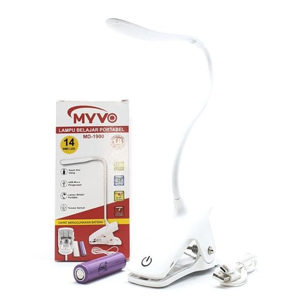 Lampu belajar jepit dan berdiri Myvo