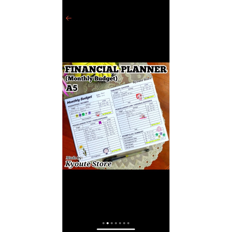

Simple Financial Planner Book Tracker (Monthly Budget) Kyoute A5 / Buku Rencana Keuangan Pendapatan & Pengeluaran Bulanan