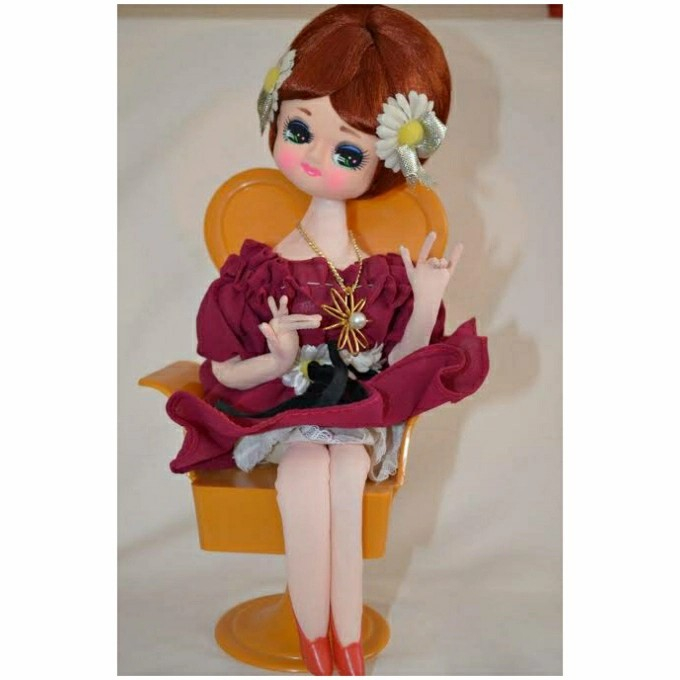 Vintage Senpo Musical Doll 1960 / boneka vintage Japan