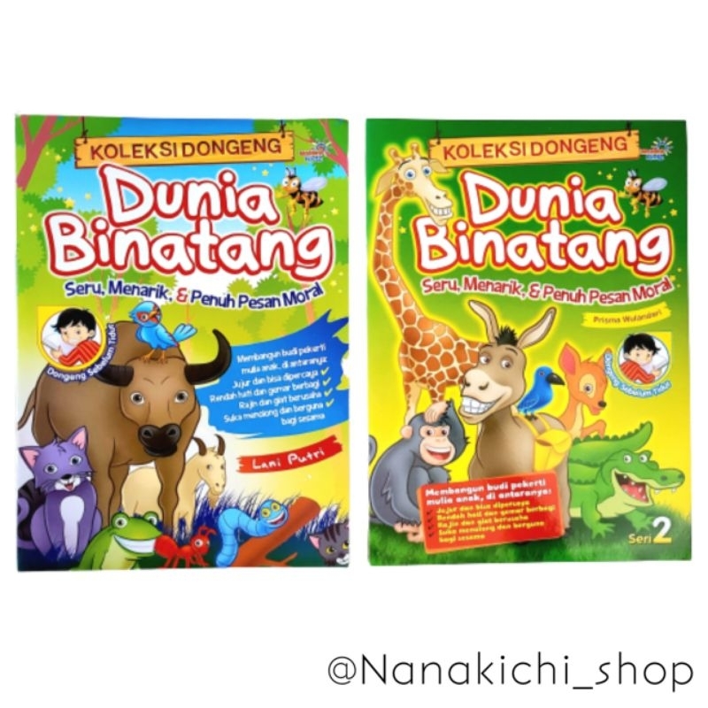 Paket Buku Anak Paud Tk Seri Koleksi Dongeng Dunia Binatang (Fabel) Seri 1 & 2 | Buku Cerita Anak Ko