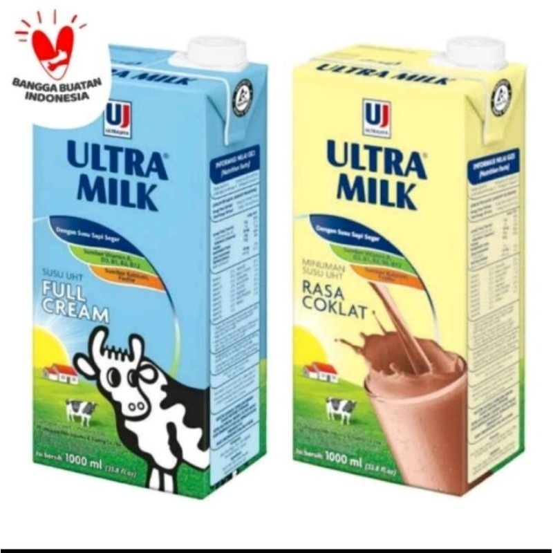 

Susu Ultra milk UHT 1000ml Coklat-Full Cream 1 Liter