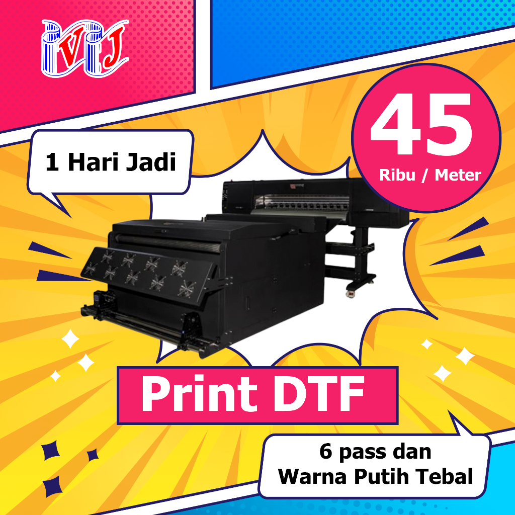Cetak DTF Meteran Murah / Print DTF Meteran / Sablon Digital
