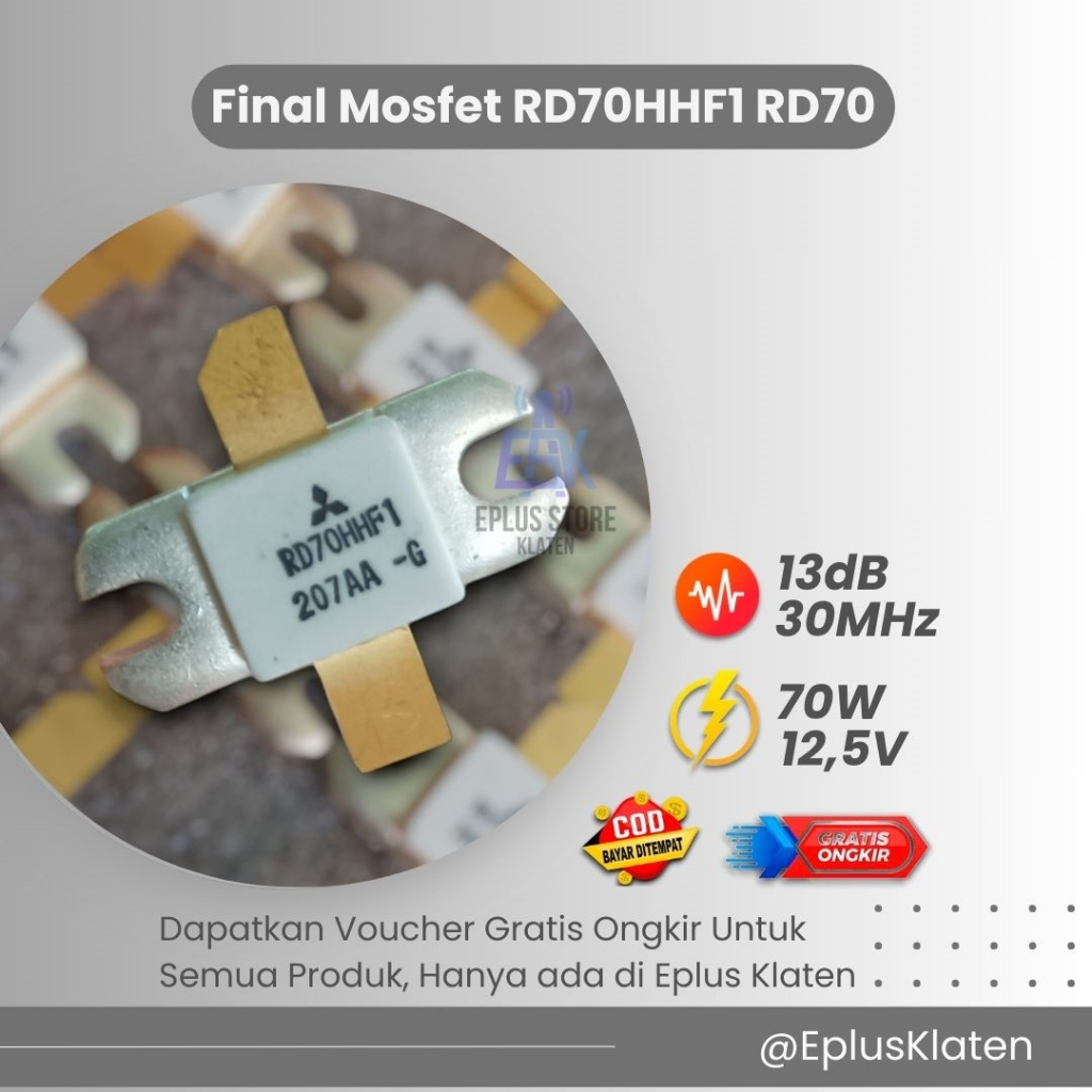 Final Mosfet RD70HHF1 RD70 Mitshubishi Japan final radio HF SSB icom alinco