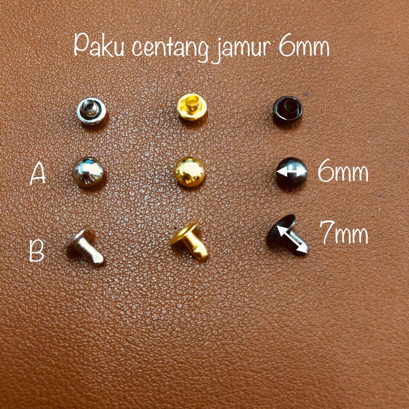 paku centang 6mm jamur / paku keling 6mm bakpau / paku centang 1000AB
