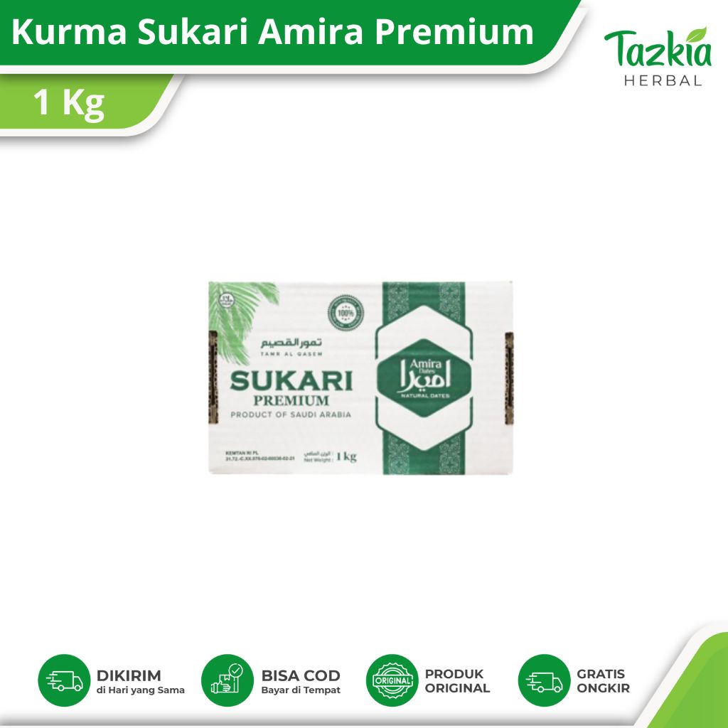 Kurma Sukari Amira 1kg Premium - Kurma Sukari Grade A
