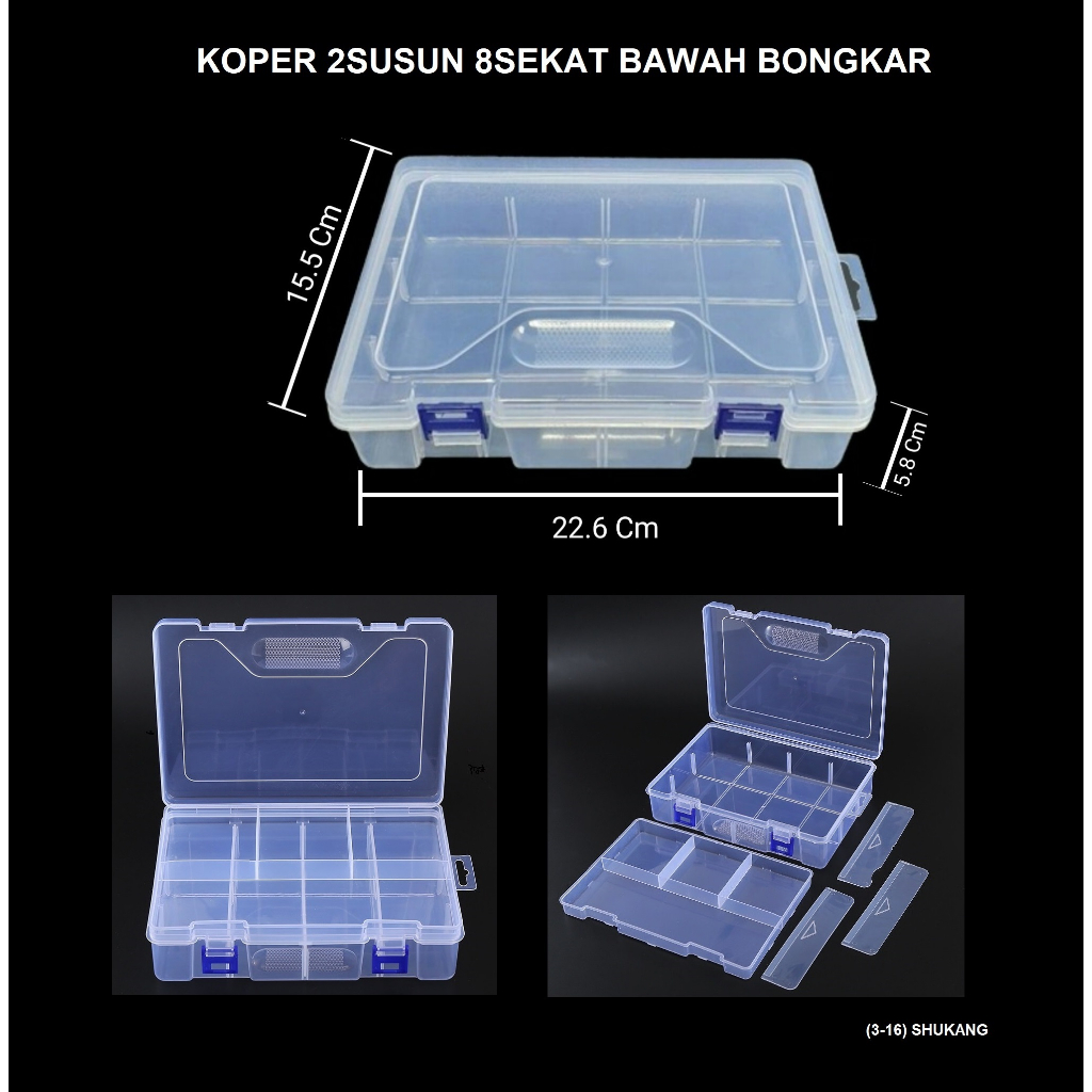 Box Perkakas susun 3 dan 2/ Storage MultiLayer Toolbox / K Obat P3K / K Pancing /pc