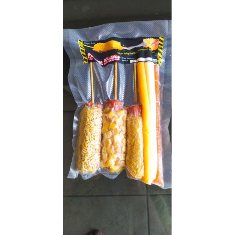 

corndog hotdog Isi 3 sosis + mozza