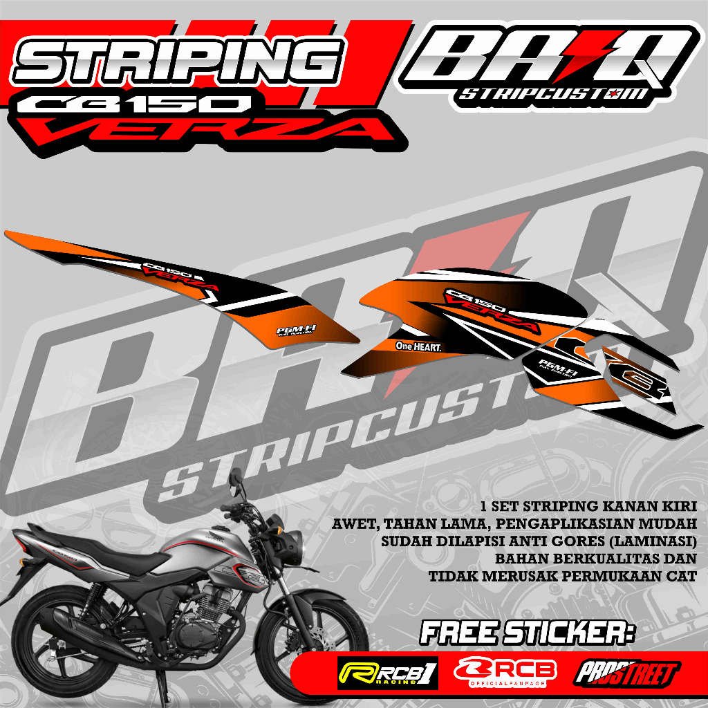 STICKER STRIPING CB 150 VERZA - STRIPING CB 150 VERZA PREMIUM GRAFIK 04
