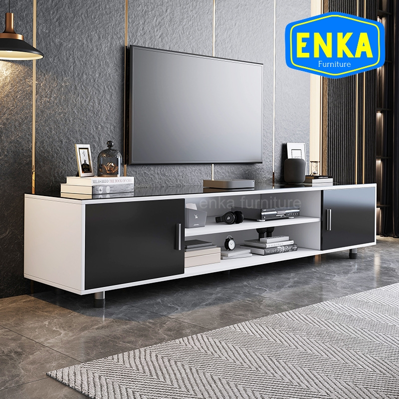 ENKA Meja TV kayu TV SERBAGUNA/ Rak Tv Minimalis Bufet Tv Minimalis Kayu Modern Kemewahan Tv Rak