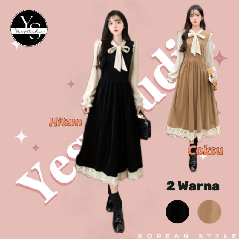 【HIJAB FRIENDLY】JUMBO LD92-120CM DRESS BELUDRU RETRO PERANCIS RENDA