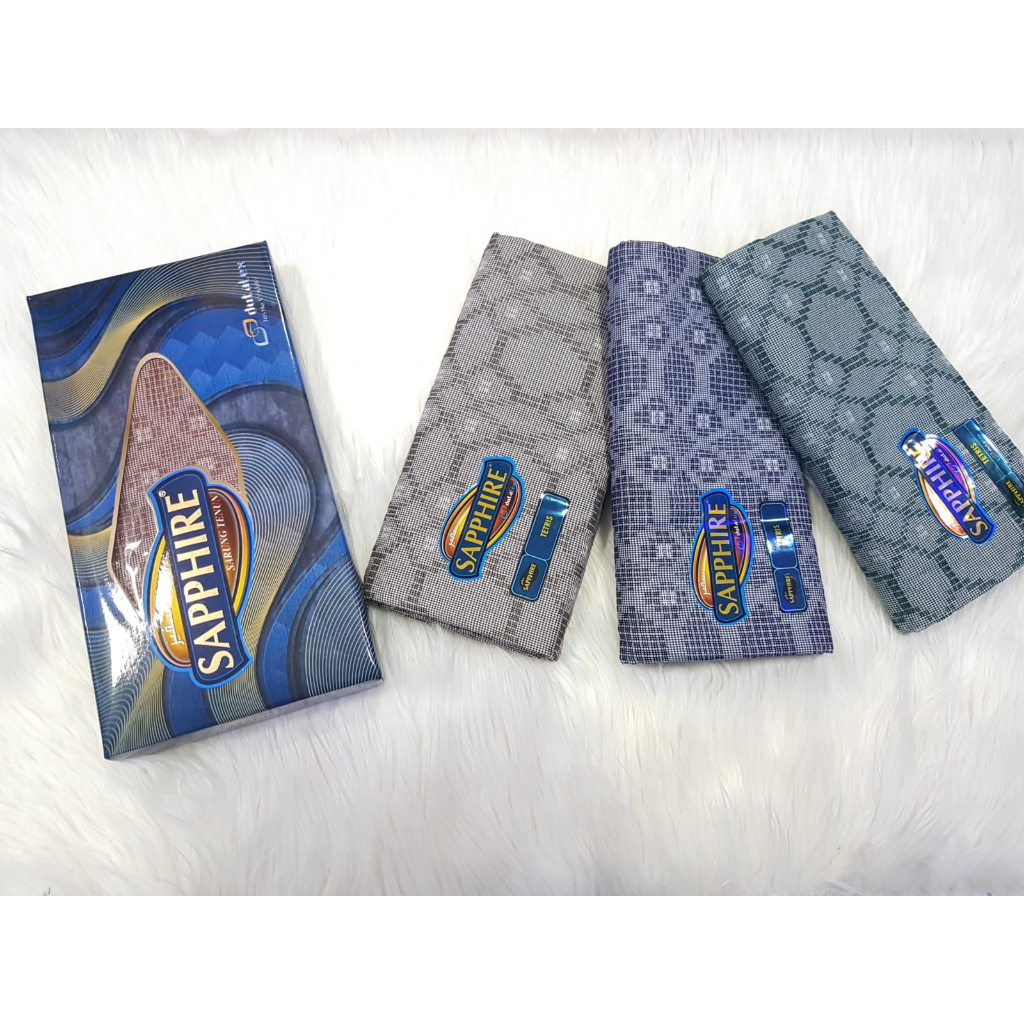 Sarung Tenun Sapphire Motif Tetris Dewasa