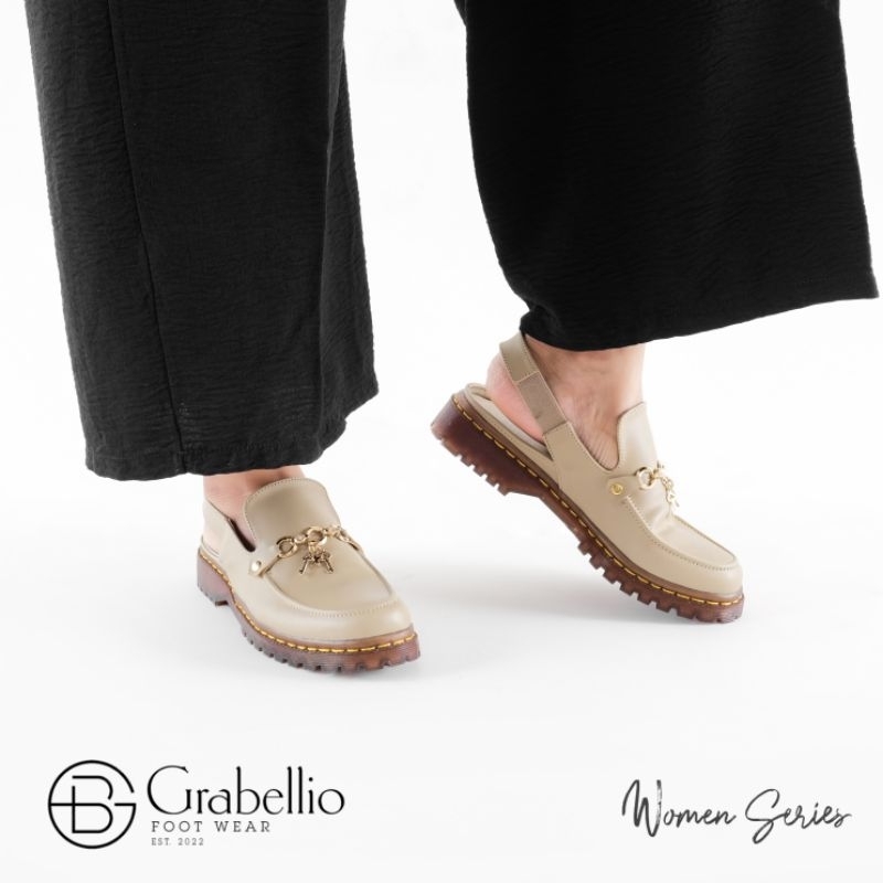 Docmart Sepatu Sandal Wanita Gaya Korea| Sandal Wanita| Docmart Wanita| Sandal Docmart| Jenny Mules by GRABELLIO ORIGINAL| Gaya Korea