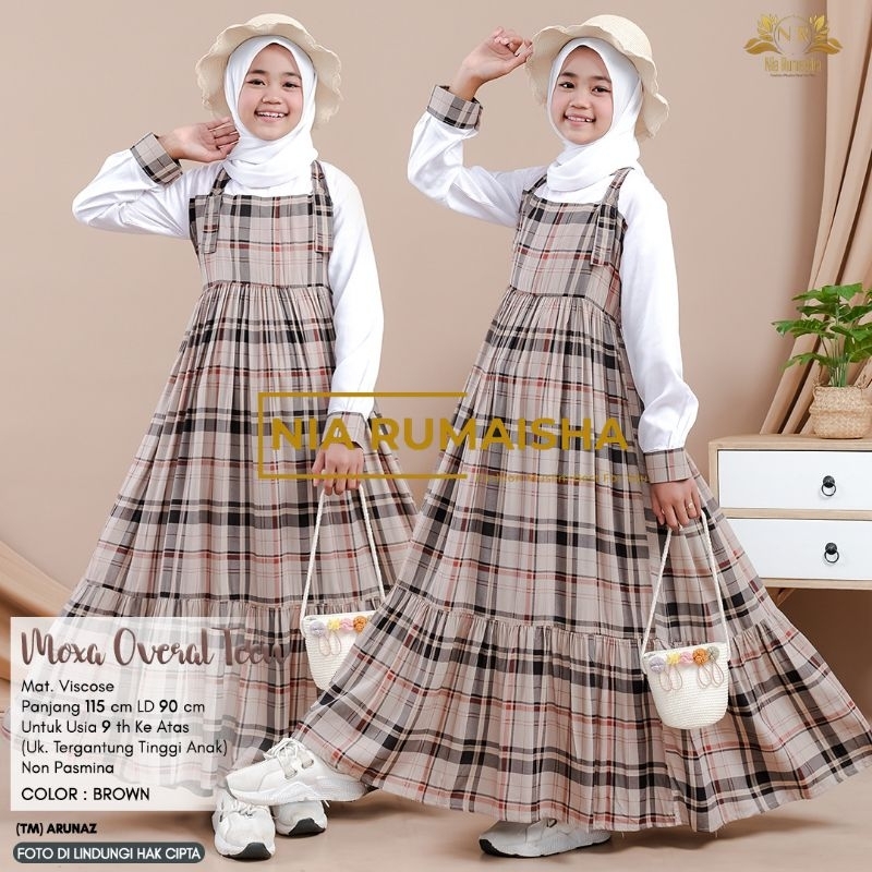 Gamis Overall Anak Remaja MOXA TEEN Ori Nia Rumaisha