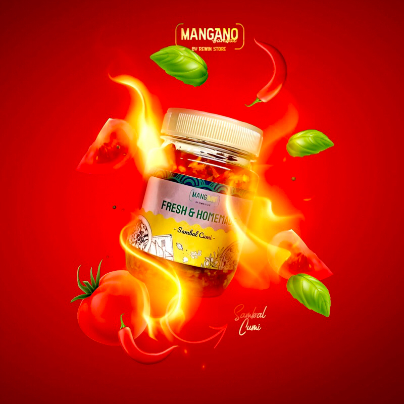 

MANGANO SAMBAL " Sambal Cumi Baby Cumi Asin Original Fresh & Homemade 180gr
