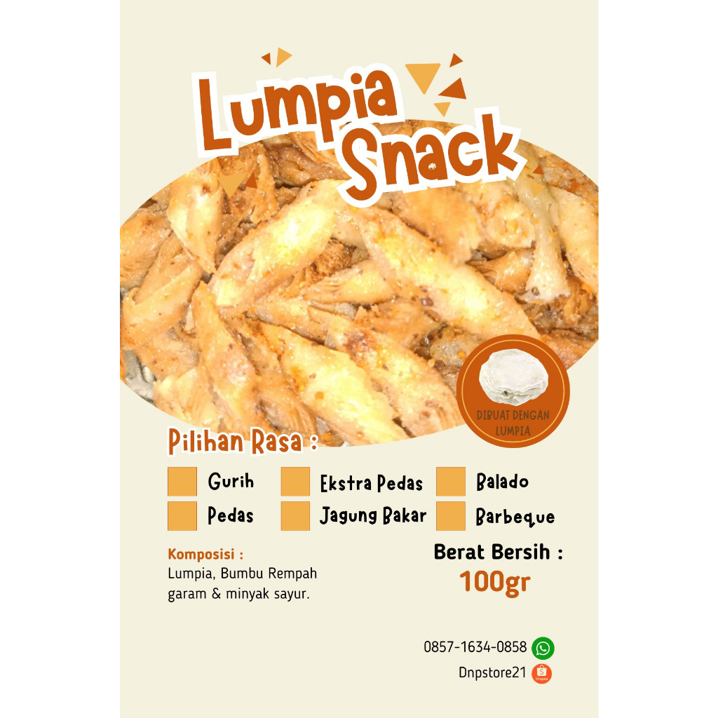 

Lumpia Snack (Kemasan 100gr)