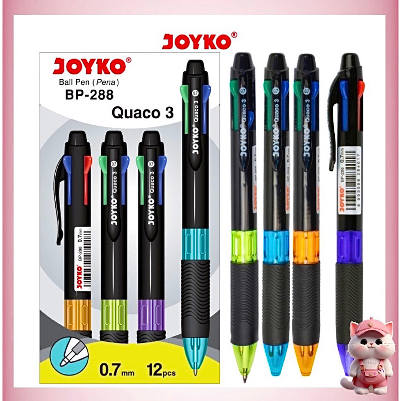 N120 Joyko Ballpoint 4 Colours/Pulpen 4 Warna Joyko BP-288 (SATUAN)