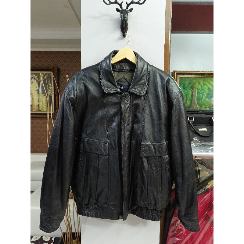 jaket kulit YSL (size L fit XL)