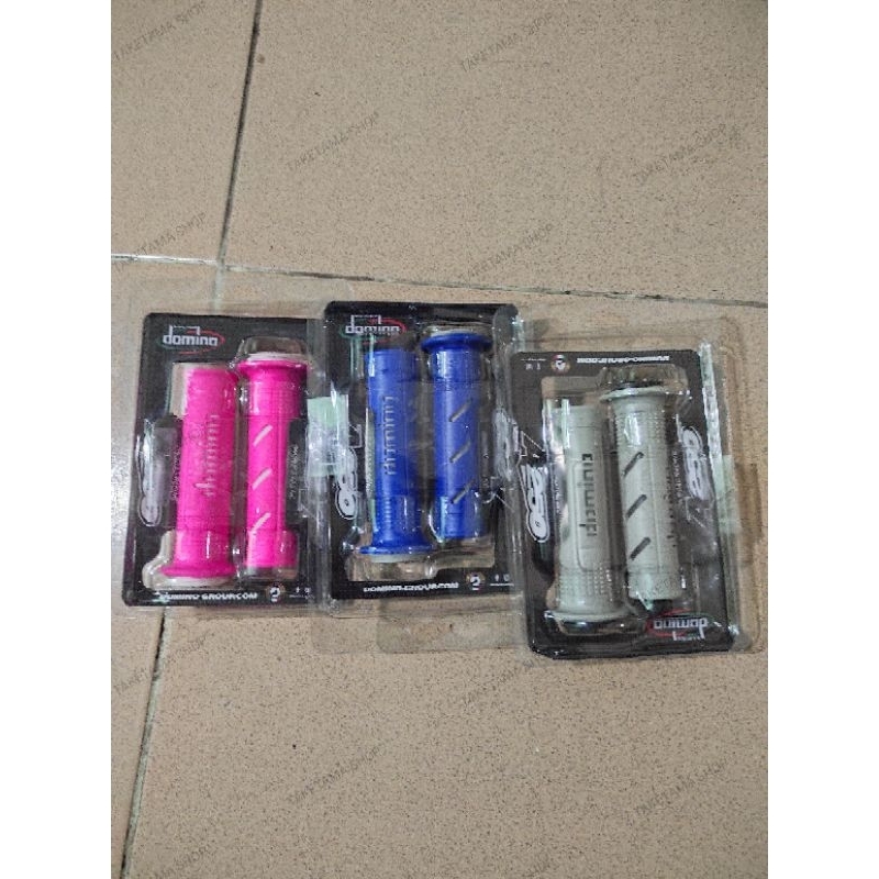 Handgrip Domino Italy + Jalu stang Pcx Grip Domino Pink Handfat Domino Biru karet gas Domino Abu-Abu