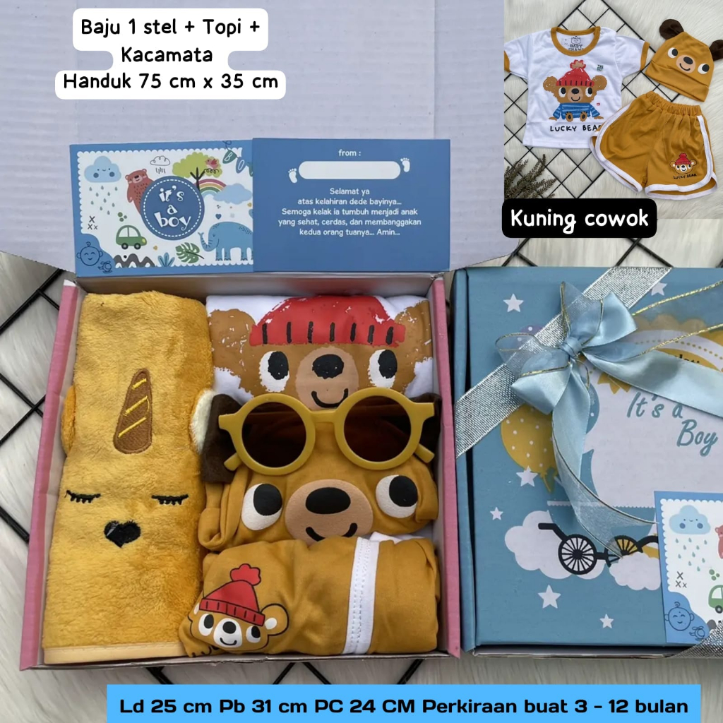 Hampers bayi - kado Hadiah bayi newborn - Baju bayi Handuk bayi / Hampers Handuk bayi RB6
