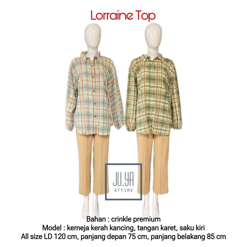Atasan Crinkle Kotak-kotak JUMBO “Lorraine Top”