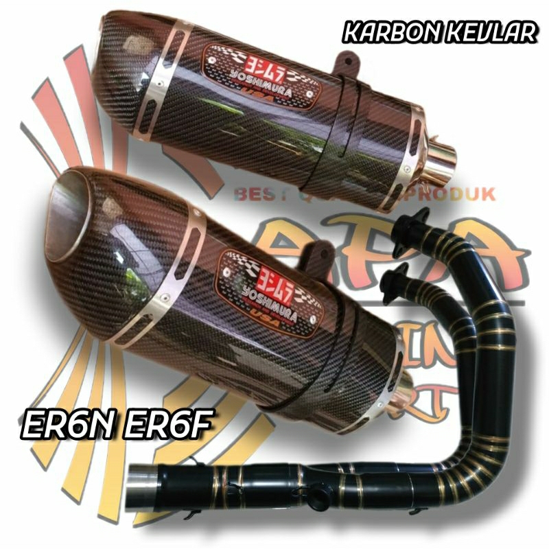 Knalpot ER6N ER6F Yoshimura R77 Karbon Kevlar