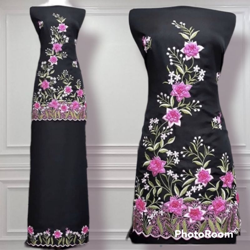 Bahan/ bakal baju kurung Bordir Timbul 5