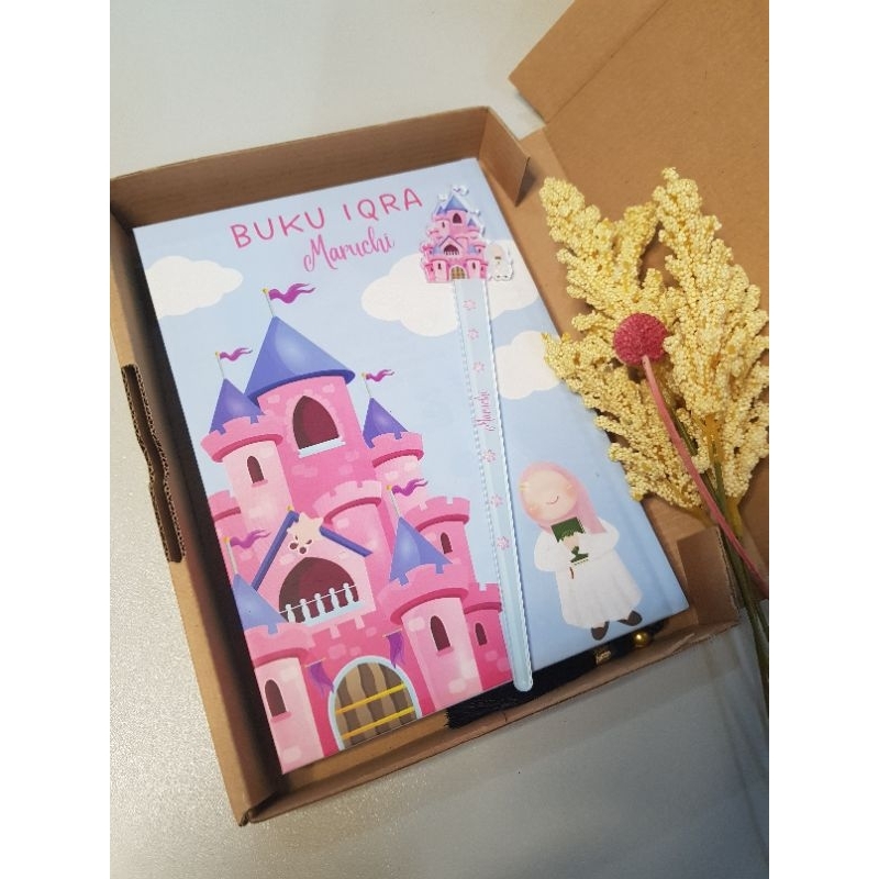 Hampers Hadiah Custom Buku Iqra + Kalam Stick Anak