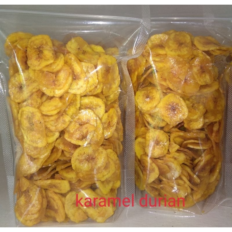 

keripik pisang caramel rasa durian zaskia keripik lampung