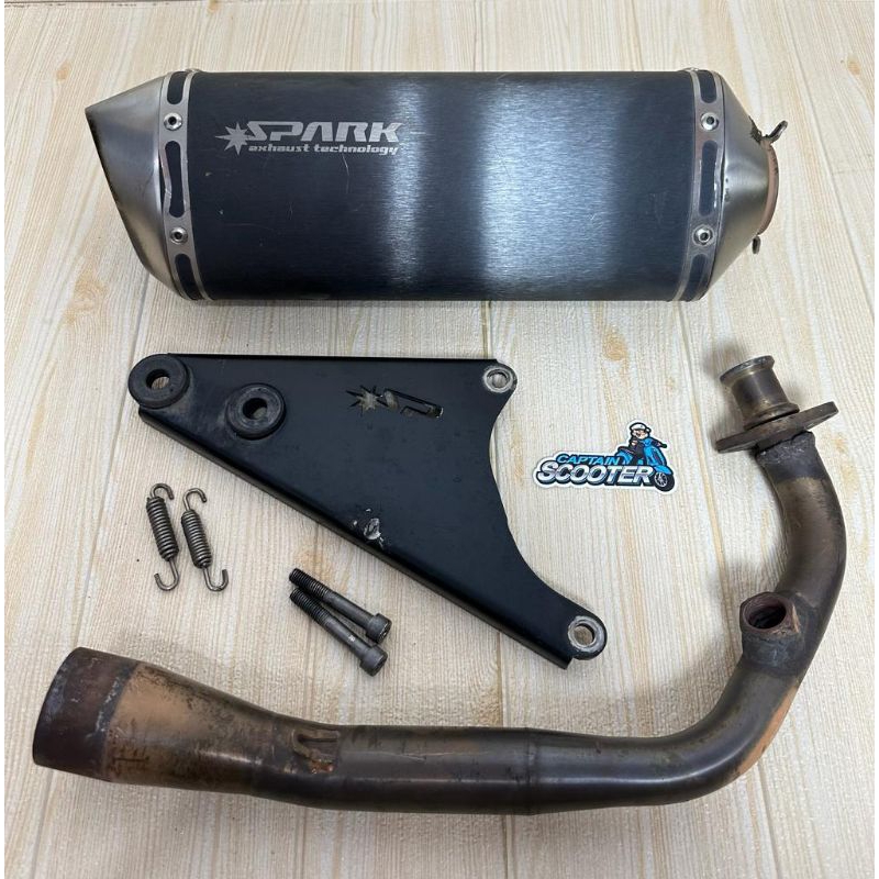 Exhaust Knalpot Spark Black Vespa Sprint Primavera LX S LXV Second