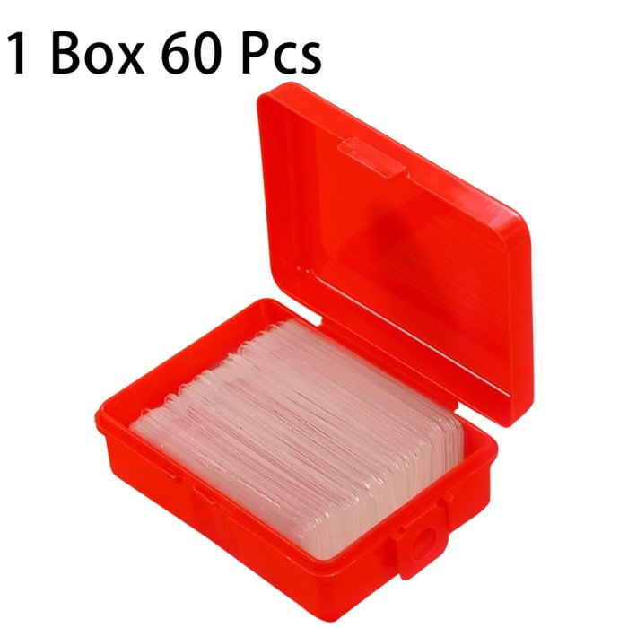 

Isi 60pcs Double Tape Mini Plus Box / Double Tape Mini Perekat 2 Sisi Transparan Super Kuat Serbaguna