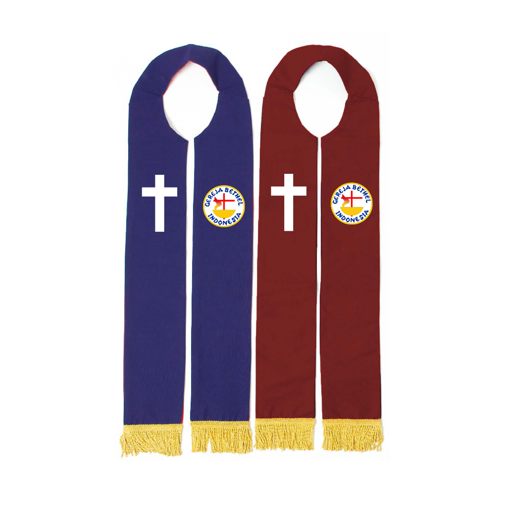 GBI - Stola Maroon Ungu Bordir - Cotton Tropical - Jos Miracle Bandung - Miracle - JMB