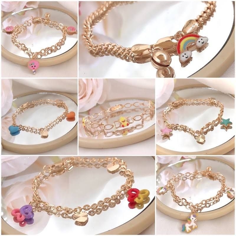 Gelang rantai anak karakter titanium