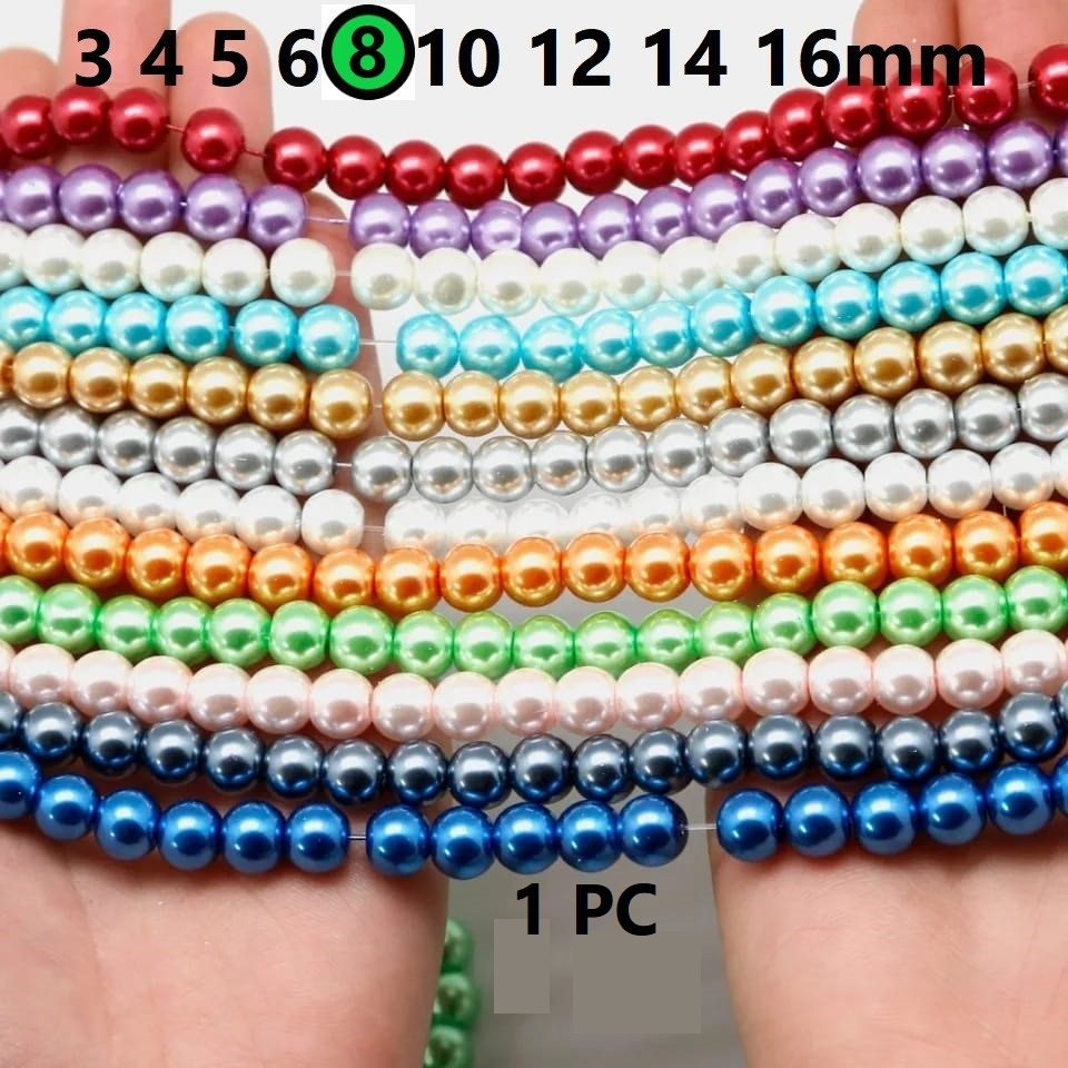 Bahan Manik Mutiara Sintetis (Mutiara Berat) Uk 8mm Harga/String