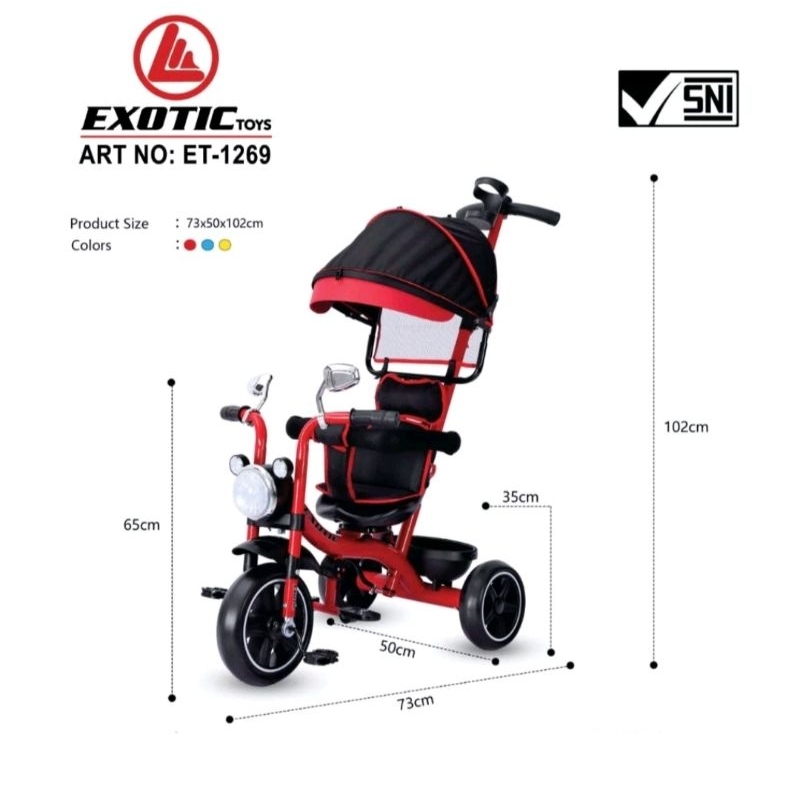 Sepeda Roda Tiga Exotic ET 1269