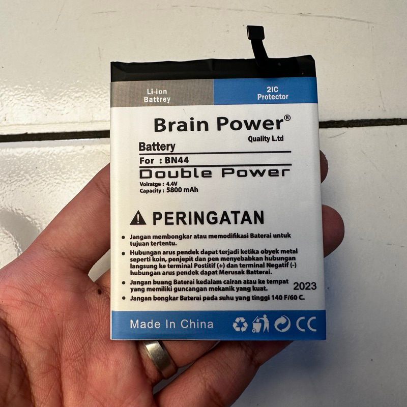 BATTERY BATRE BATERAI XIAOMI REDMI BRAIN POWER 5 PLUS BN44 BN 44 DOUBLE POWER