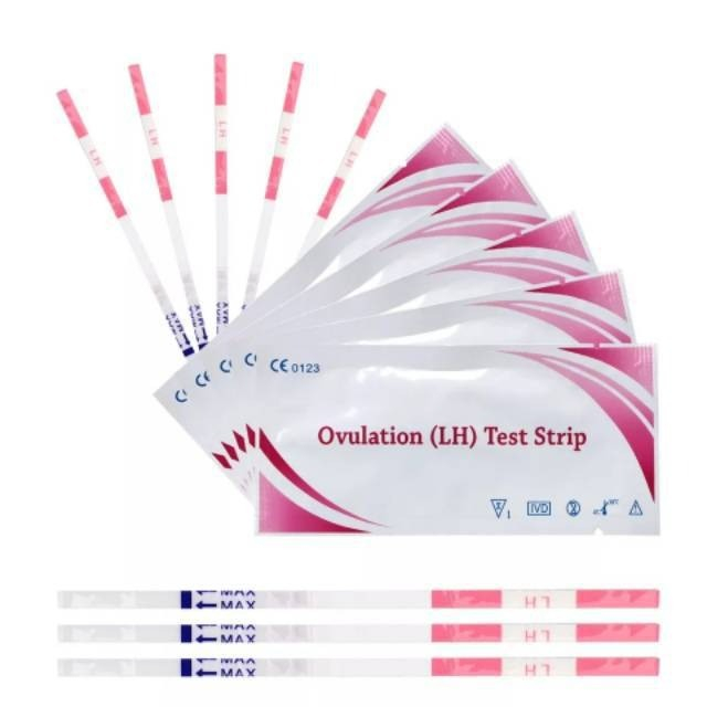 LH OVULATION PAKET TES OVULASI + URINE CUP PINK dan UNGU TEST STRIP KESUBURAN ALAT DETEKSI MASA SUBUR bukan test pack hamil kehamilan