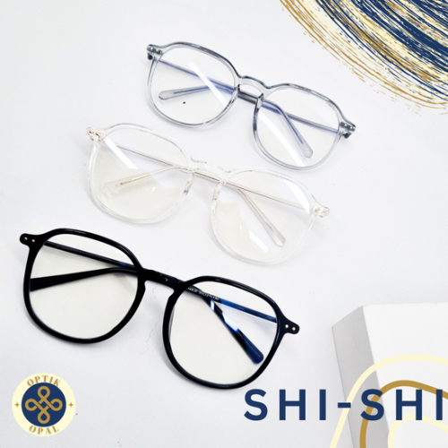 Optik Opal  SHISHI Kacamata Bulat Tebal Crystal Bening Transparan Grey  Photocromic Anti Radiasi Kac