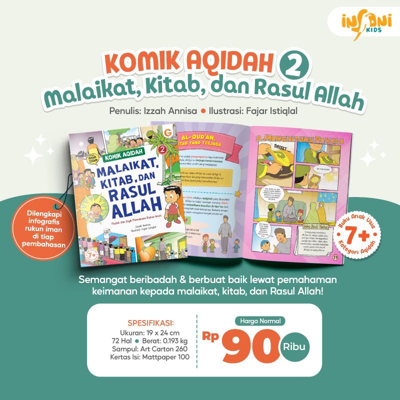 Insani Kids Komik Akidah : Malaikat, Kitab dan Rasul Allah