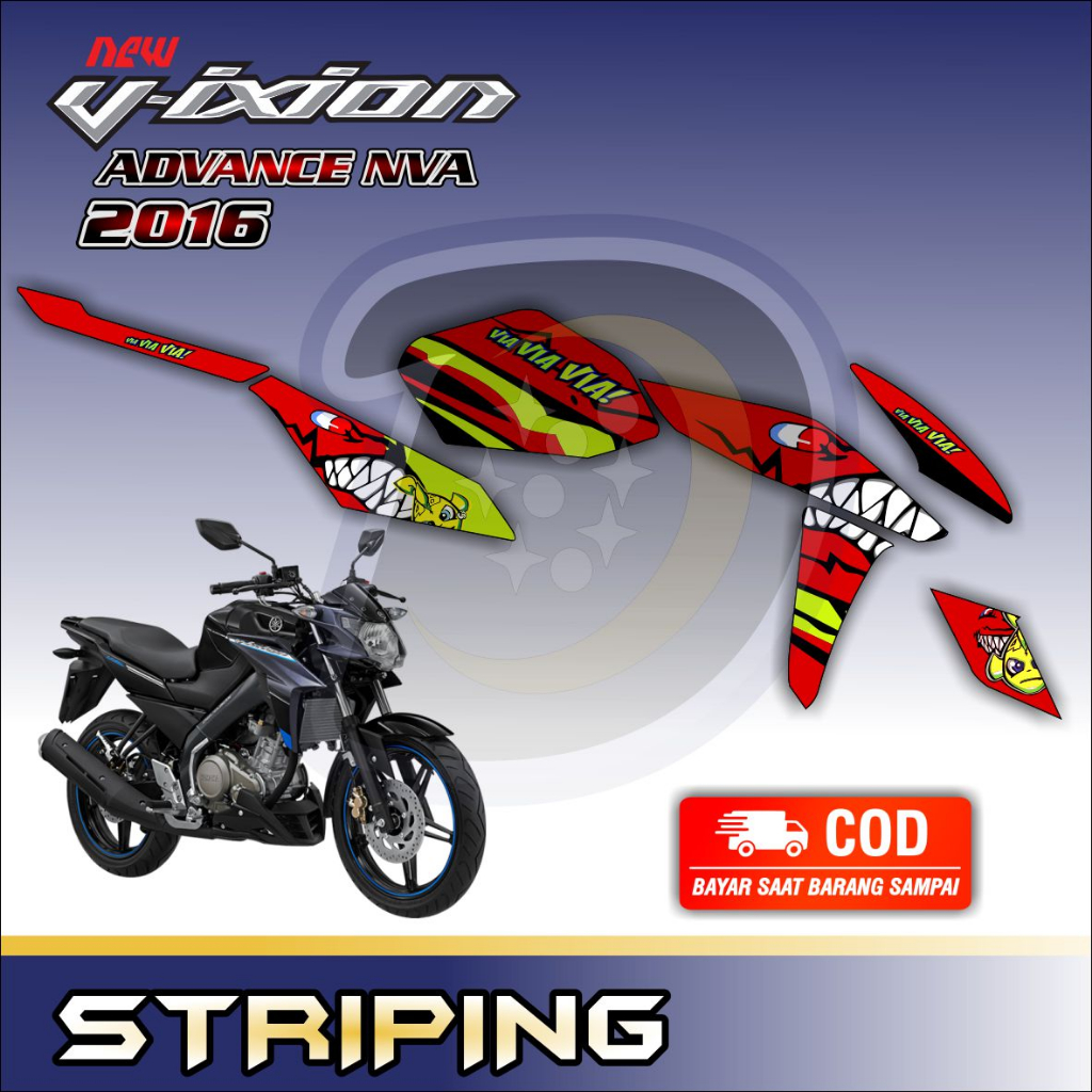 Striping Lis Vixion Advance 2016 Stiker Yamaha Vixion Nva Stiker Variasi Vixion Nva Shark