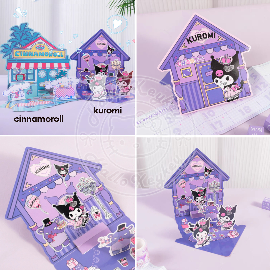 

diy mainan stiker rumah cinnamoroll kuromi original sanrio