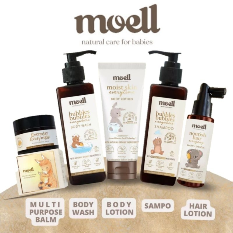 Moell Shampoo | Moell Hair Lotion | Moell Body Wash |  Moell Multipurpose Balm | Moell Body Lotion