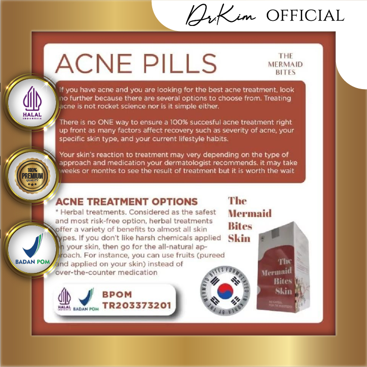 BPOM ACNE PILL THE MERMAID BITES SKIN [2Capsules]