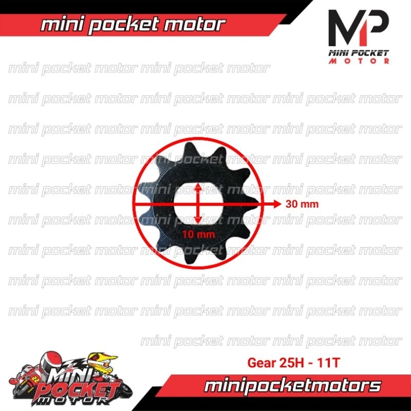 GEAR DEPAN ATV ELEKTRIK 25H - 11T GIR DEPAN ATV MINI ELEKTRIK  11T