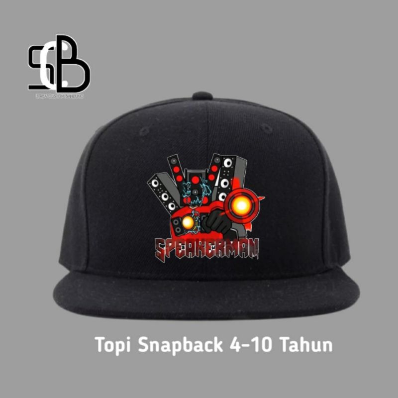 Topi Anak Snapback SpeakerMan Skibidi toilet
