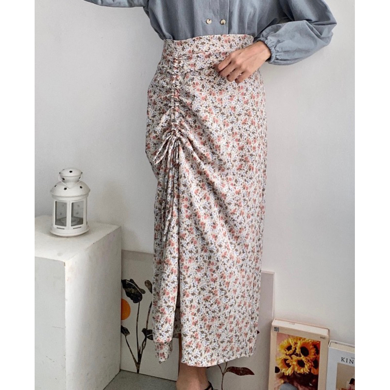 ROK SERUT BUNGA WANITA / ROK SERUT FLORAL WANITA