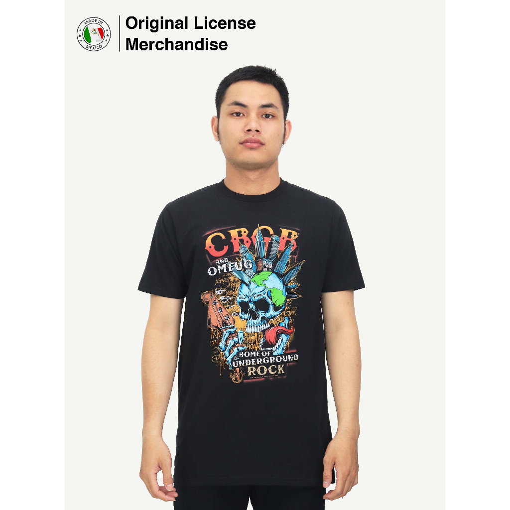 Kaos Baju Terbaru Hitam Katun Pendek Dewasa Pria Wanita Casual Band Musik CBGB Original New York