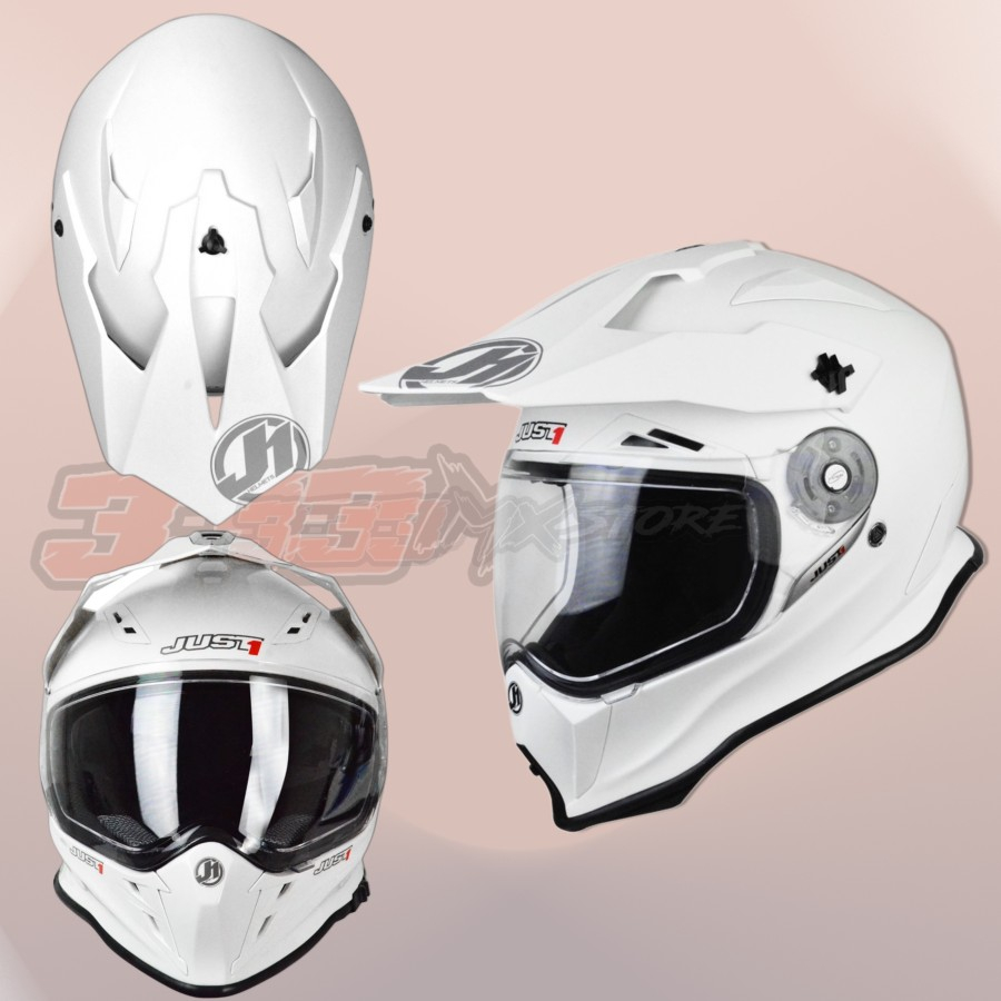 Helm JUST1 J14 Solid White Matt Full Face Helmet just1 Original Italy