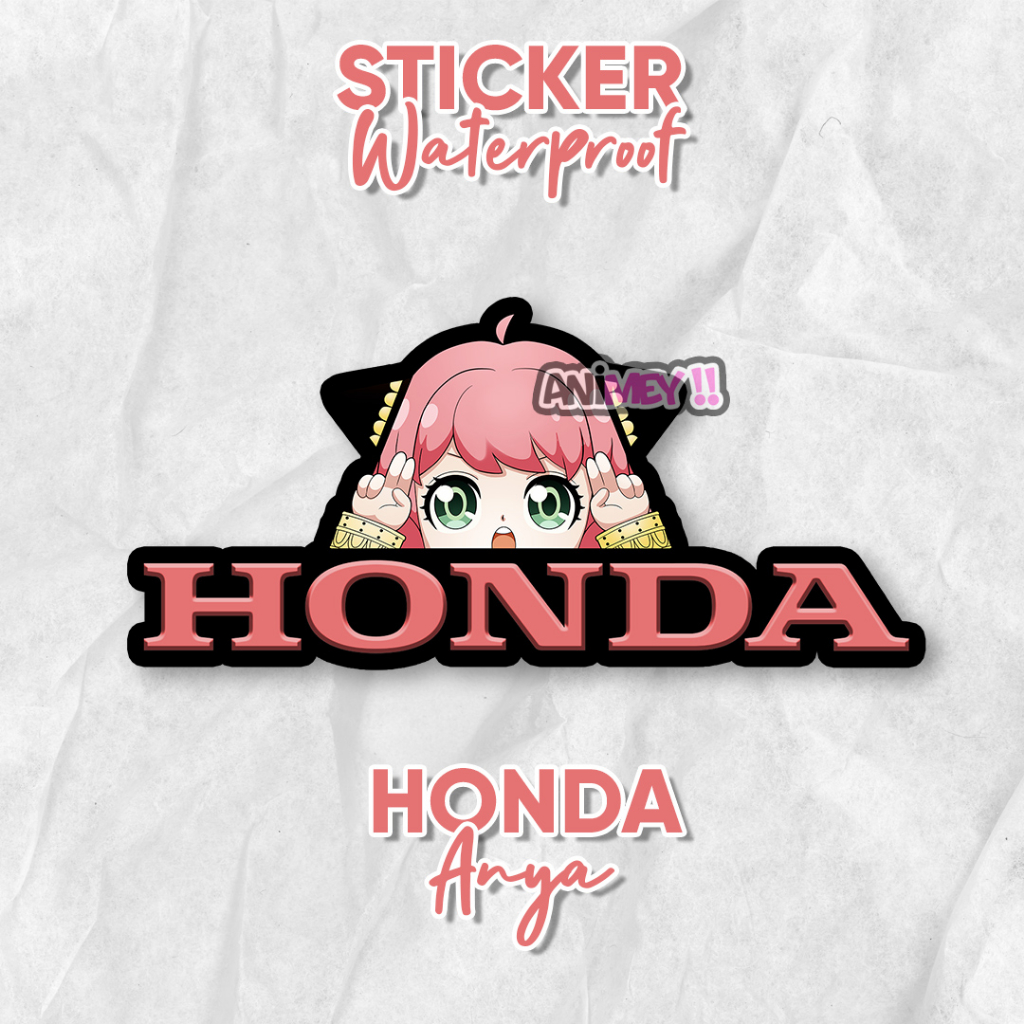 

Stiker Anya Forger Logo Honda / Stiker Anime Waterproof