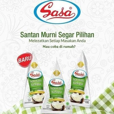 

(DI KIRIM DARI JATIM ) - Sasa Santan 65ml