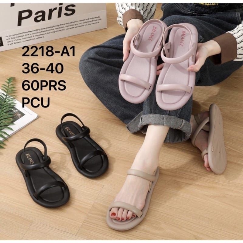 SANDAL JELLY IMPORT TALI BELAKANG JELLYSHOES BALANCE SANDAL TALI CLEO